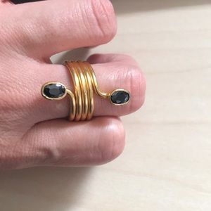 Gorgeous 24kt gold plated & hematite stones BNWT